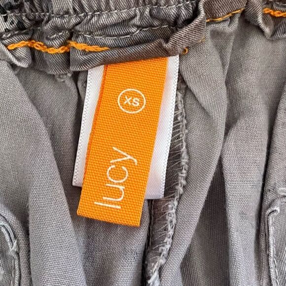 Lucy Gray/Black Camo Tree Pattern Cargo Hiking Outdoor Camping Shorts XS VGUC! - Picture 5 of 11